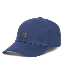 Czapka z daszkiem Tommy Hilfiger. Niebieskie czapki TOMMY HILFIGER, bez wzorów. Za 219.99 zł.