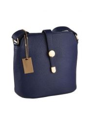 Lia Biassoni Skórzana torebka w kolorze granatowym - 29 x 26 x 12 cm rozmiar: onesize. Niebieskie torby na ramię Lia Biassoni, bez wzorów, z materiału, na ramię, bez dodatków. Za 205.45 zł.