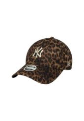 Czapka baseballowa damska New York Yankees New Era 9Forty Cosy Leopard. Brązowe czapki New Era, bez wzorów, z materiału. Za 173.50 zł.