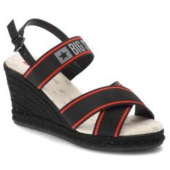 Czarne Sandały Big Star Stylowe Espadryle Damskie. Czarne sandały Big Star, bez wzorów, eleganckie, bez obcasa, bez zapięcia. Za 161.99 zł.