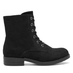 Trzewiki Clara Barson. Czarne botki Clara Barson, bez wzorów, bez obcasa, na płaskiej podeszwie, bez zapięcia. Za 129.99 zł.