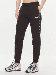 Puma Spodnie dresowe Ess Tape 675999 Czarny Regular Fit. Czarne spodnie dresowe Puma, s, bez wzorów, z bawełny. Za 159.99 zł.