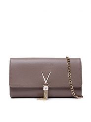 Valentino Torebka Divina VBS1R401G Beżowy. Brązowe torebki klasyczne Valentino, bez wzorów, ze skóry, bez dodatków. Za 279.99 zł.