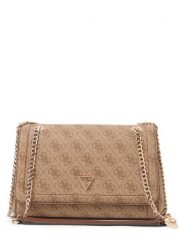 GUESS torba na ramię - Noelle Kobiety Sztuczna skóra brązowy, ONE SIZE. Brązowe torby na ramię Guess, z aplikacjami, ze skóry, na ramię, bez dodatków. Za 699.95 zł.