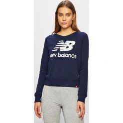 New Balance - Bluza. Niebieskie bluzy New Balance, m, bez wzorów, z bawełny, bez kaptura. W wyprzedaży za 149.90 zł.