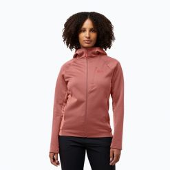 Bluza polarowa damska Jack Wolfskin Alpgrat. Czerwone bluzy Jack Wolfskin, bez wzorów, z polaru, bez kaptura. Za 489.99 zł.