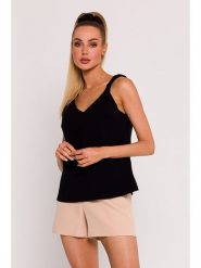 Made of emotion Top w kolorze czarnym rozmiar: XL. Czarne topy Made Of Emotion, xl, bez wzorów, bez kołnierzyka, bez ramiączek. Za 202.50 zł.