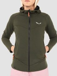 Salewa Kurtka funkcyjna "Sella AM" w kolorze oliwkowym rozmiar: 40. Zielone kurtki sportowe Salewa, bez wzorów, z materiału, bez kaptura, outdoorowe. Za 679.95 zł.