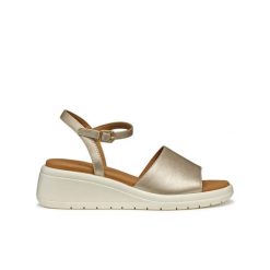 Damskie sandały z klinem Geox Meliconia A. Żółte sandały Converse, bez wzorów, z gumy, eleganckie, bez obcasa, na koturnie, bez zapięcia. Za 413.50 zł.