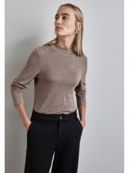 Street One Sweter w kolorze jasnobrązowym rozmiar: 44. Brązowe swetry Street One, s, bez wzorów, z wiskozy, bez ramiączek. Za 70.41 zł.
