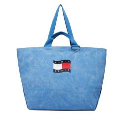 Torebka Tommy Hilfiger. Niebieskie shopper TOMMY HILFIGER, bez wzorów, bez dodatków. Za 409.99 zł.
