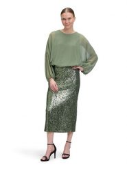 Vera Mont Bluzka w kolorze szarym rozmiar: 42. Szare bluzki Vera Mont, bez wzorów, bez kołnierzyka, bez ramiączek. Za 165.99 zł.