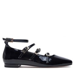 Baleriny ALOHAS. Czarne baleriny ALOHAS, bez wzorów, bez obcasa. Za 479.99 zł.