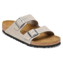 Klapki unisex Birkenstock Arizona Stone Coin. Szare klapki Birkenstock, bez wzorów, z materiału, bez obcasa. Za 641.00 zł.