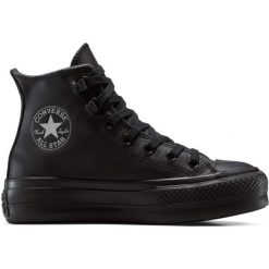 Buty sportowe Converse Chuck Taylor All Star Lift. Czarne obuwie sportowe Converse, ze skóry, bez zapięcia, na fitness i siłownię. Za 690.00 zł.