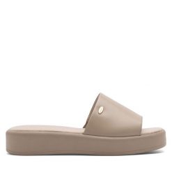 Klapki Lasocki. Brązowe klapki Lasocki, bez wzorów, bez obcasa. Za 159.99 zł.