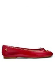 LAUREN RALPH LAUREN Baleriny 802956765002 Czerwony. Czerwone baleriny Lauren Ralph Lauren, bez wzorów, z lakierowanej skóry, bez obcasa. Za 469.99 zł.