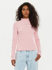 Tommy Jeans Bluzka Tjw Essential Mock Neck DW0DW19830 Różowy Slim Fit. Czerwone bluzki Tommy Jeans, s, bez wzorów, z bawełny, bez kołnierzyka, bez ramiączek. Za 229.99 zł.