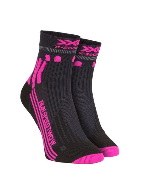 Skarpety biegowe damskie X-Socks Run Speed Two 4.0. Czarne skarpety X Socks, bez wzorów, z materiału. Za 60.00 zł.