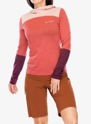 Bluza z kapturem damska Vaude Tremalzo LS Shirt. Czerwone bluzy Vaude, xs, bez wzorów, z materiału, z kapturem. Za 240.89 zł.