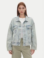 HUGO Kurtka jeansowa Lou_B 50534757 Niebieski Oversize. Niebieskie kurtki Hugo, xl, bez wzorów, z bawełny, bez kaptura. Za 459.99 zł.