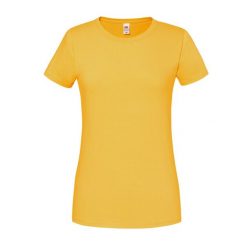 Koszulka Damska Iconic 195 Premium Ringspun Cotton T-shirt. Brązowe t-shirty FRUIT OF THE LOOM, xl, bez wzorów, bez kołnierzyka, bez ramiączek. Za 35.99 zł.