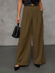 Milan Kiss Spodnie w kolorze khaki rozmiar: L. Brązowe spodnie materiałowe Milan Kiss, l, bez wzorów, z materiału. Za 147.91 zł.