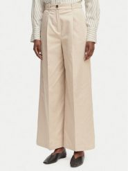 Marella Spodnie palazzo Aceri 2615131071 Beżowy Wide Leg. Brązowe spodnie materiałowe Marella, bez wzorów, z bawełny. Za 539.99 zł.