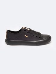 Trampki damskie niskie czarne RR274774 906. Czarne trampki Big Star, bez wzorów, z gumy, bez zapięcia. Za 149.99 zł.