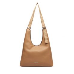 Torebka Calvin Klein. Brązowe torebki klasyczne Calvin Klein, bez wzorów, bez dodatków. Za 569.99 zł.