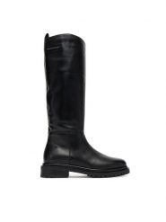 KARL LAGERFELD Kozaki KL47595 Czarny. Czarne kozaki KARL LAGERFELD, ze skóry, bez obcasa, na płaskiej podeszwie, bez zapięcia. Za 1,329.00 zł.