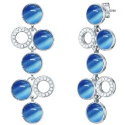 Lulu & Jane Stop metali Zdobienie kryształkami Swarovski® Kolczyki 1 ct Damski. Białe kolczyki Lulu & Jane, srebrne, na sztyftcie. Za 469.99 zł.