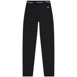 Spodnie sportowe damskie Champion Wmns Script Logo Waist Zip Detail. Czarne spodnie dresowe Champion, s, bez wzorów, z dresówki. Za 181.00 zł.