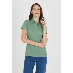Koszulka Polo Damska 100% Merino Woolona. Zielone koszulki polo WOOLONA, bez wzorów, bez kołnierzyka, bez ramiączek. Za 320.00 zł.