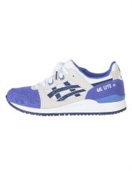 Asics Skórzane sneakersy "Asics Gel-Lyte III OG" w kolorze kremowo-fioletowym rozmiar: 40. Brązowe trampki Asics, bez wzorów, bez zapięcia. Za 273.59 zł.
