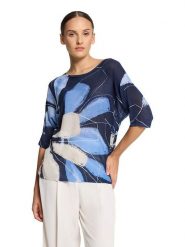 BETTY & CO Sweter w kolorze granatowo-błękitno-kremowym rozmiar: 38. Niebieskie swetry Betty & Co, bez wzorów, bez ramiączek. Za 119.95 zł.