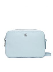 Calvin Klein Torebka Ck Camera Bag LV04F3173G Błękitny. Niebieskie listonoszki Calvin Klein, bez wzorów, ze skóry, bez dodatków. Za 429.99 zł.