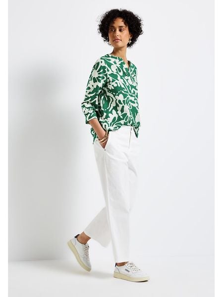 Street One Bluzka w kolorze zielono-białym rozmiar: 38. Zielone bluzki Street One, bez wzorów, street, bez kołnierzyka, bez ramiączek. Za 127.05 zł.