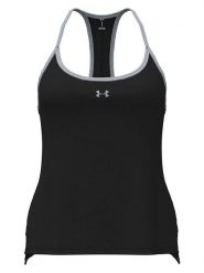 Under Armour Top sportowy w kolorze czarnym rozmiar: S. Czarne koszulki sportowe Under Armour, bez wzorów, bez ramiączek, outdoorowe. Za 89.99 zł.