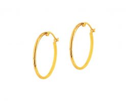 Złote kolczyki - koła, 22 mm. Żółte kolczyki Apart, złote. Za 499.00 zł.