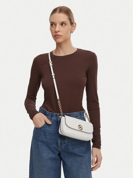 MICHAEL Michael Kors Torebka 32S6GY5C5L Biały. Białe listonoszki MICHAEL Michael Kors, bez wzorów, ze skóry, bez dodatków. Za 537.99 zł.