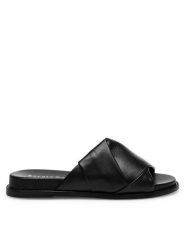 Sergio Bardi Klapki WI29-CHV-24L-192-SB Czarny. Czarne klapki Sergio Bardi, bez wzorów, ze skóry, bez obcasa. Za 249.99 zł.