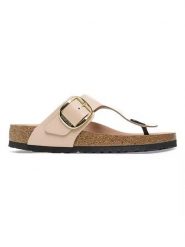 Birkenstock Skórzane japonki "Gizeh" w kolorze beżowym rozmiar: 37. Brązowe klapki Birkenstock, bez wzorów, z otwartym noskiem, bez obcasa. Za 576.40 zł.