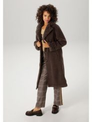 Aniston Płaszcz pluszowy w kolorze ciemnobrązowym rozmiar: 42. Brązowe płaszcze Aniston, bez wzorów, bez kaptura. Za 87.61 zł.