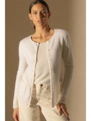 Perfect Cashmere Kaszmirowy kardigan "Amy" w kolorze beżowym rozmiar: L. Brązowe kardigany Perfect Cashmere, l, bez wzorów, z kaszmiru. Za 452.45 zł.