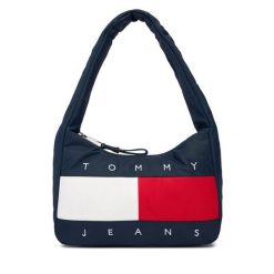 Torebka Tommy Jeans. Niebieskie torebki klasyczne Tommy Jeans, bez wzorów, z jeansu, bez dodatków. Za 409.99 zł.