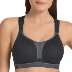 Biustonosz damski Anita Sport. Czarne bielizna sportowa ANITA ACTIVE, bez wzorów, z elastanu. Za 371.00 zł.