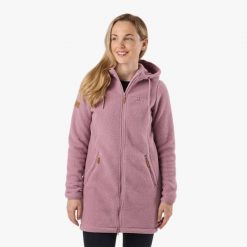 Bluza polarowa turystyka damska Swedemount Nordkap Pile Coat wodoodporna. Fioletowe bluzy SWEDEMOUNT, xl, bez wzorów, z materiału, z kapturem. Za 339.99 zł.