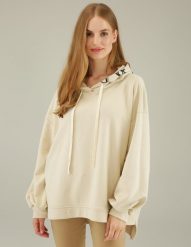 Luźna bluza z bawełny. Brązowe bluzy Unisono, bez wzorów, z bawełny, bez kaptura. Za 239.00 zł.