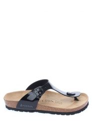 BACKSUN Japonki "Singapore" w kolorze czarnym rozmiar: 40. Czarne klapki Backsun, bez wzorów, z materiału, z otwartym noskiem, bez obcasa. Za 117.99 zł.